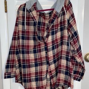 Hooded flannel